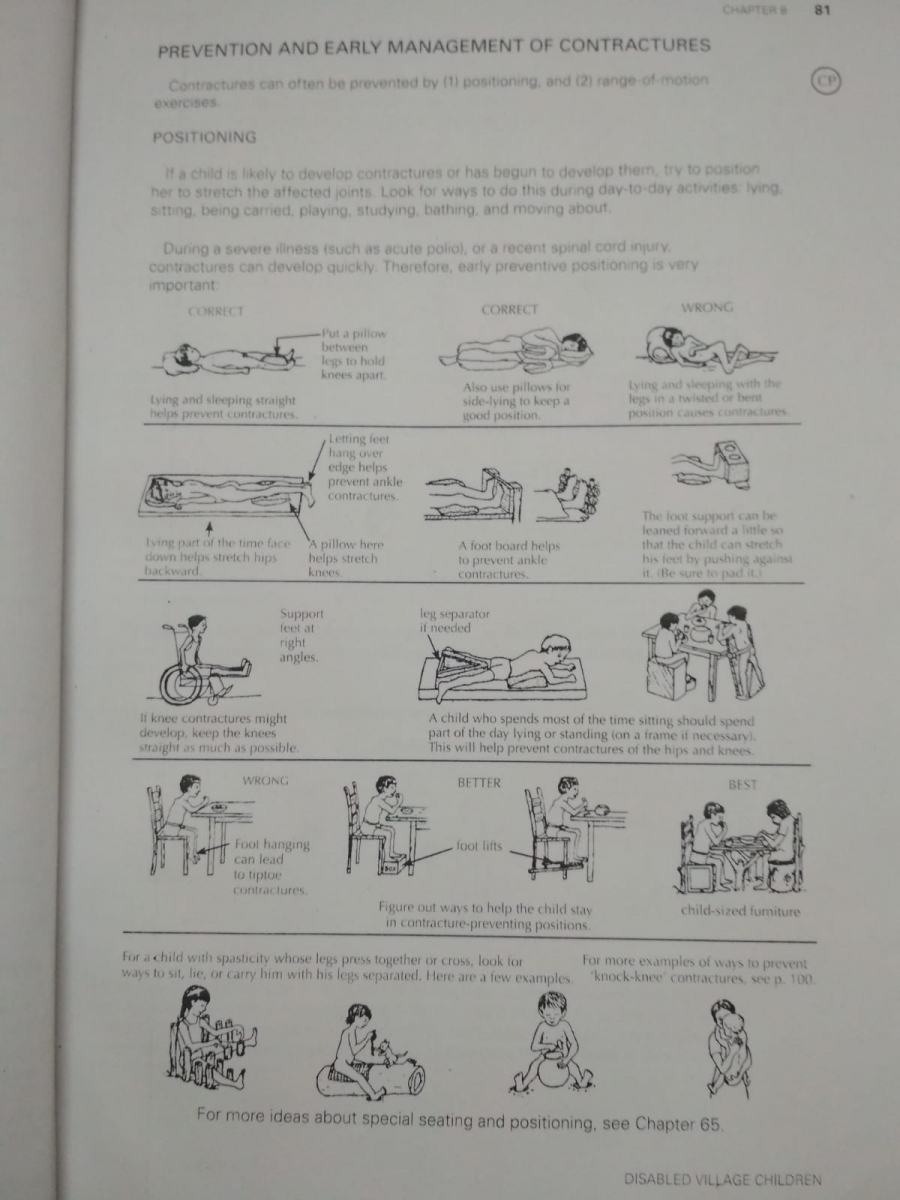 Literature about PREVENTION AND EARLY MANAGEMENT OF CONTRACTURES 